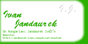 ivan jandaurek business card